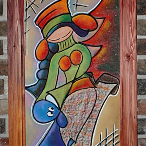 Vibók: Kutyaséta 44x70cm - Meska.hu
