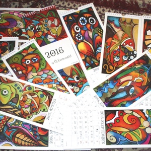 Legyen színes 2016 Állatos lapozható falinaptár - Meska.hu