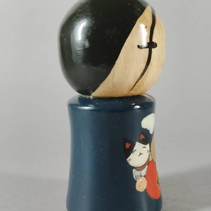 Kézzel készített egyedi Kokeshi - autentikus japán mintával - művészet - más gyűjtemények - Meska.hu