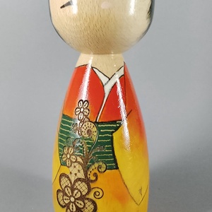 Kézzel készített egyedi Kokeshi - nagy méret - Meska.hu