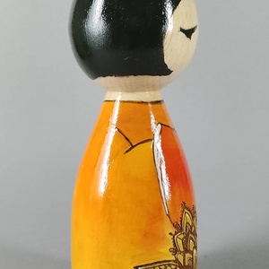 Kézzel készített egyedi Kokeshi - nagy méret - művészet - más gyűjtemények - Meska.hu