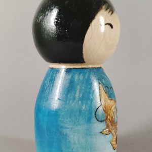 Kézzel készített egyedi Kokeshi - nagy méret - művészet - más gyűjtemények - Meska.hu