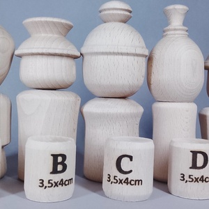 Öt fababa, levehető fejjel - talán így könnyebb festeni - egyesével vagy csoportban is..., Kellékek & szerszámok, Hobby fa alapanyag, Egyéb fatermék, Famegmunkálás, Baba-és bábkészítés, MESKA