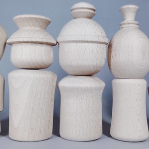 Öt fababa, levehető fejjel - talán így könnyebb festeni - egyesével vagy csoportban is... - kellékek & szerszámok - hobby fa alapanyag - egyéb fatermék - Meska.hu