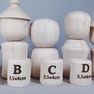 Öt fababa, levehető fejjel - talán így könnyebb festeni - egyesével vagy csoportban is..., Kellékek & szerszámok, Hobby fa alapanyag, Egyéb fatermék, Famegmunkálás, Baba-és bábkészítés, MESKA