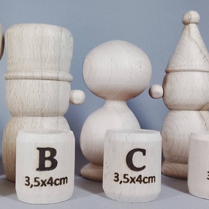 Öt fababa - egyesével vagy csoportban is..., Kellékek & szerszámok, Hobby fa alapanyag, Egyéb fatermék, Famegmunkálás, Baba-és bábkészítés, MESKA