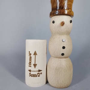 Hóember kalapban - soha nem olvad el :D..., Kellékek & szerszámok, Hobby fa alapanyag, Egyéb fatermék, Famegmunkálás, Baba-és bábkészítés, MESKA