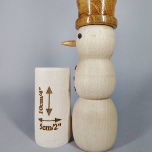 Hóember kalapban - soha nem olvad el :D... - kellékek & szerszámok - hobby fa alapanyag - egyéb fatermék - Meska.hu