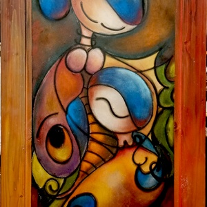 Vibók Ildi: Pillenász (pasztell - faroston), Művészet, Festmény, Pasztell, , MESKA