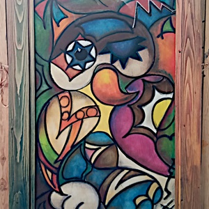 Vibók Ildi: Bagoly...(pasztell - rétegelt lemezen), Művészet, Festmény, Akril, Festészet, Famegmunkálás, MESKA