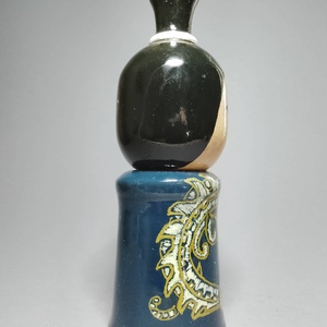 Kézzel készített egyedi Kokeshi - sárkány mintával - művészet - más gyűjtemények - Meska.hu