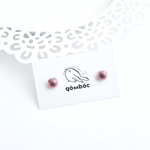 Tégla vörös színjátszó Dichroic üveg bedugós fülbevaló - Meska.hu