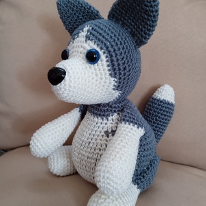Amigurumi Hysky kölyök kutya, Játék & Sport, Plüssállat & Játékfigura, Kutya, Horgolás, MESKA
