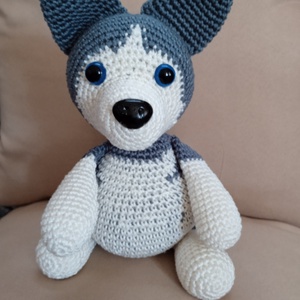 Amigurumi Hysky kölyök kutya - játék & sport - plüssállat & játékfigura - kutya - Meska.hu
