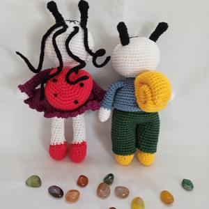 Amigurumi Bogyó és Babóca - játék & sport - plüssállat & játékfigura - más figura - Meska.hu