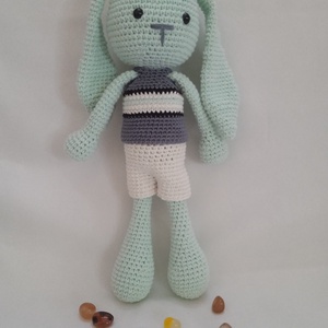 Amigurumi Nyuszifiú 2 - játék & sport - plüssállat & játékfigura - nyuszi - Meska.hu