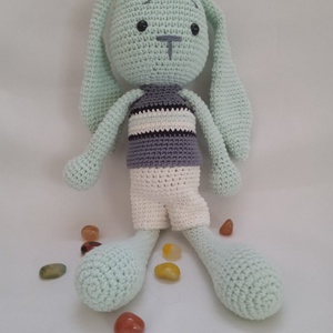 Amigurumi Nyuszifiú 2 - játék & sport - plüssállat & játékfigura - nyuszi - Meska.hu