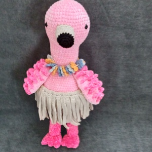 Amigurumi Flamingó szoknyában - Meska.hu