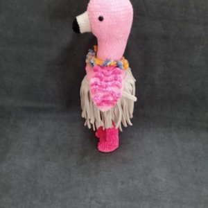 Amigurumi Flamingó szoknyában - játék & sport - plüssállat & játékfigura - más figura - Meska.hu