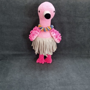 Amigurumi Flamingó szoknyában - játék & sport - plüssállat & játékfigura - más figura - Meska.hu