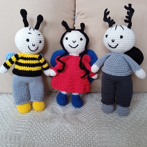 Amigurumi lepkelány, méhecske, szarvasbogár - Meska.hu