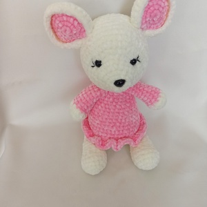 Amigurumi Egér - játék & sport - plüssállat & játékfigura - egér - Meska.hu