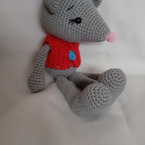 Amigurumi Egér - játék & sport - plüssállat & játékfigura - egér - Meska.hu