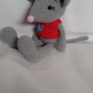 Amigurumi Egér - játék & sport - plüssállat & játékfigura - egér - Meska.hu