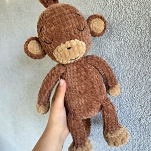 Horgolt majom, Játék & Sport, Plüssállat & Játékfigura, Majom, Horgolás, Zsenília fonalból készült majmocska, kb 35 cm., MESKA