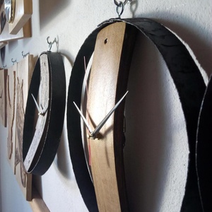 Falióra egyedi tervezésű dongából 28 cm  - Meska.hu