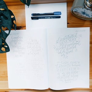 Jöjj és dicsérd Őt - dicsőítő kalligráfia csomag - diy (csináld magad) - egységcsomag - Meska.hu