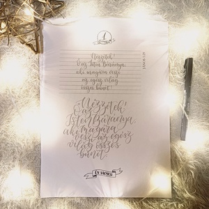 Én VAGYOK - letölthető kalligráfia gyakorló füzet  - diy (csináld magad) - workshop & tanfolyam - Meska.hu