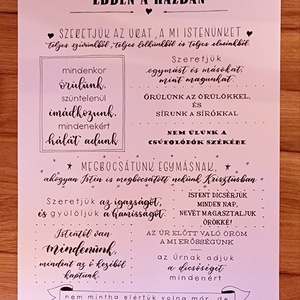 Ebben a házban... Poszter keresztény Igékkel - Meska.hu