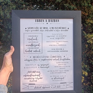 Ebben a házban... Poszter keresztény Igékkel - otthon & életmód - dekoráció - kép & falikép - plakát - Meska.hu