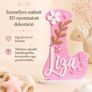 Virágálom � virágos 3D névdekoráció, Baba - mama, Babaszoba dekoráció, Babanév dekoráció, Mindenmás, Fotó, grafika, rajz, illusztráció, MESKA