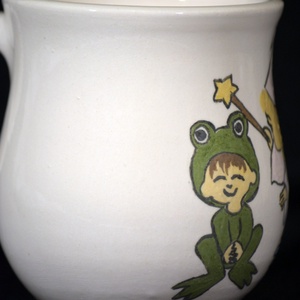 Kézzel festett bögre, békás - otthon & életmód - konyhafelszerelés, tálalás - tálalás - bögre & csésze - Meska.hu