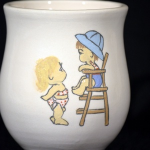 Kézzel festett bögre, strandolós, Otthon & Életmód, Konyhafelszerelés, tálalás, Tálalás, Bögre & Csésze, Festett tárgyak, Kerámia, MESKA