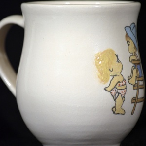 Kézzel festett bögre, strandolós - otthon & életmód - konyhafelszerelés, tálalás - tálalás - bögre & csésze - Meska.hu