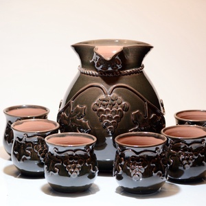 Boros készlet szőlős - Meska.hu