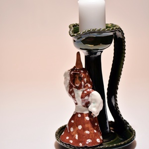 Gyertyatartó lánnyal - esküvő - dekoráció - gyertya & gyertyatartó - Meska.hu