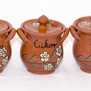 Fűszertartó készlet 3 db-os, Otthon & Életmód, Konyhafelszerelés, tálalás, Konyhai tárolás, Fűszertartó, Festett tárgyak, Kerámia, MESKA