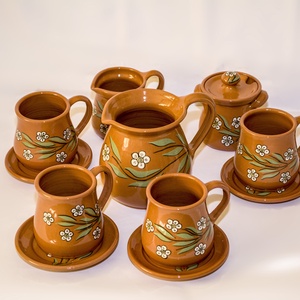 Teáskészlet , Otthon & Életmód, Konyhafelszerelés, tálalás, Tálalás, Tányér & Étkészlet, Festett tárgyak, Kerámia, MESKA