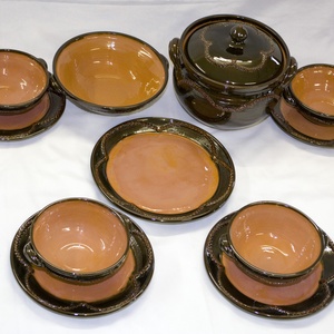 Étkészlet 4 személyes - otthon & életmód - konyhafelszerelés, tálalás - tálalás - tányér & étkészlet - Meska.hu