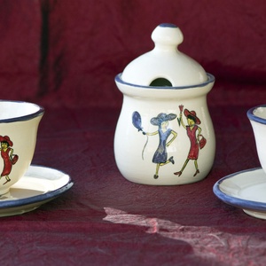 Barátnős  készlet, Otthon & Életmód, Konyhafelszerelés, tálalás, Tálalás, Teás- és kávés pohár, készlet, Festett tárgyak, Kerámia, MESKA