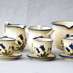 Kávéskészlet harangvirágos - Meska.hu