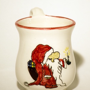 Mikulásos bögre, Otthon & Életmód, Konyhafelszerelés, tálalás, Tálalás, Bögre & Csésze, Kerámia, Festett tárgyak, MESKA