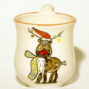 Rénszarvasos bögre - karácsony - karácsonyi lakásdekoráció - ünnepi asztaldekoráció - Meska.hu