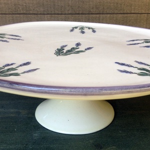 Levendulás tortatál,tortalapáttal - otthon & életmód - konyhafelszerelés, tálalás - tálalás - kínálótál - Meska.hu