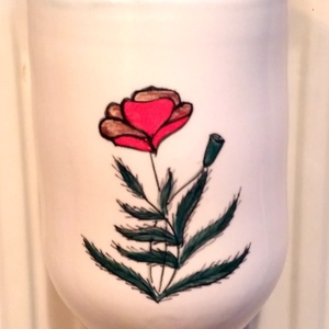 Radiátor párologtató,pipacsos - otthon & életmód - gyertya, illat, aroma - párologtató - Meska.hu