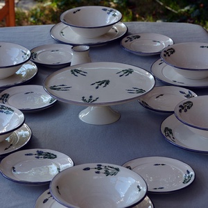 Levendulás étkészlet, Otthon & Életmód, Konyhafelszerelés, tálalás, Tálalás, Tányér & Étkészlet, Festett tárgyak, Kerámia, MESKA